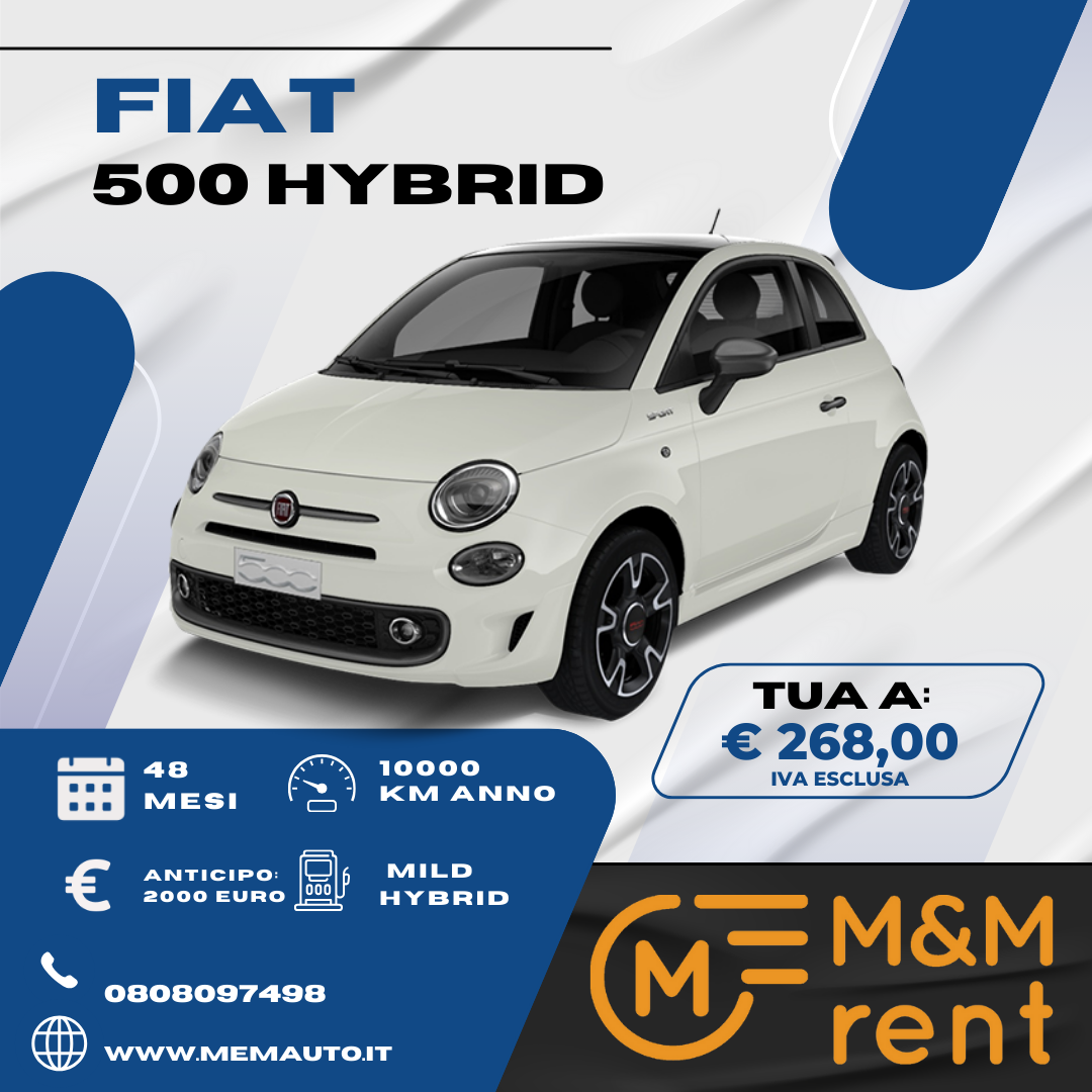 noleggio lungo termine fiat 500 Triggiano Bari