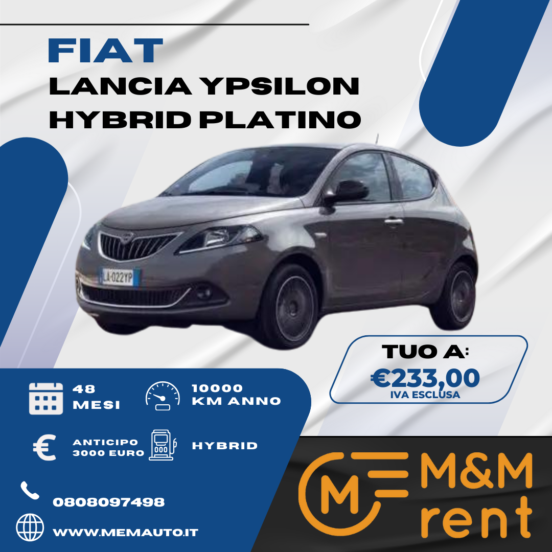 noleggio lungo termine Lancia Ypsilon Triggiano Bari