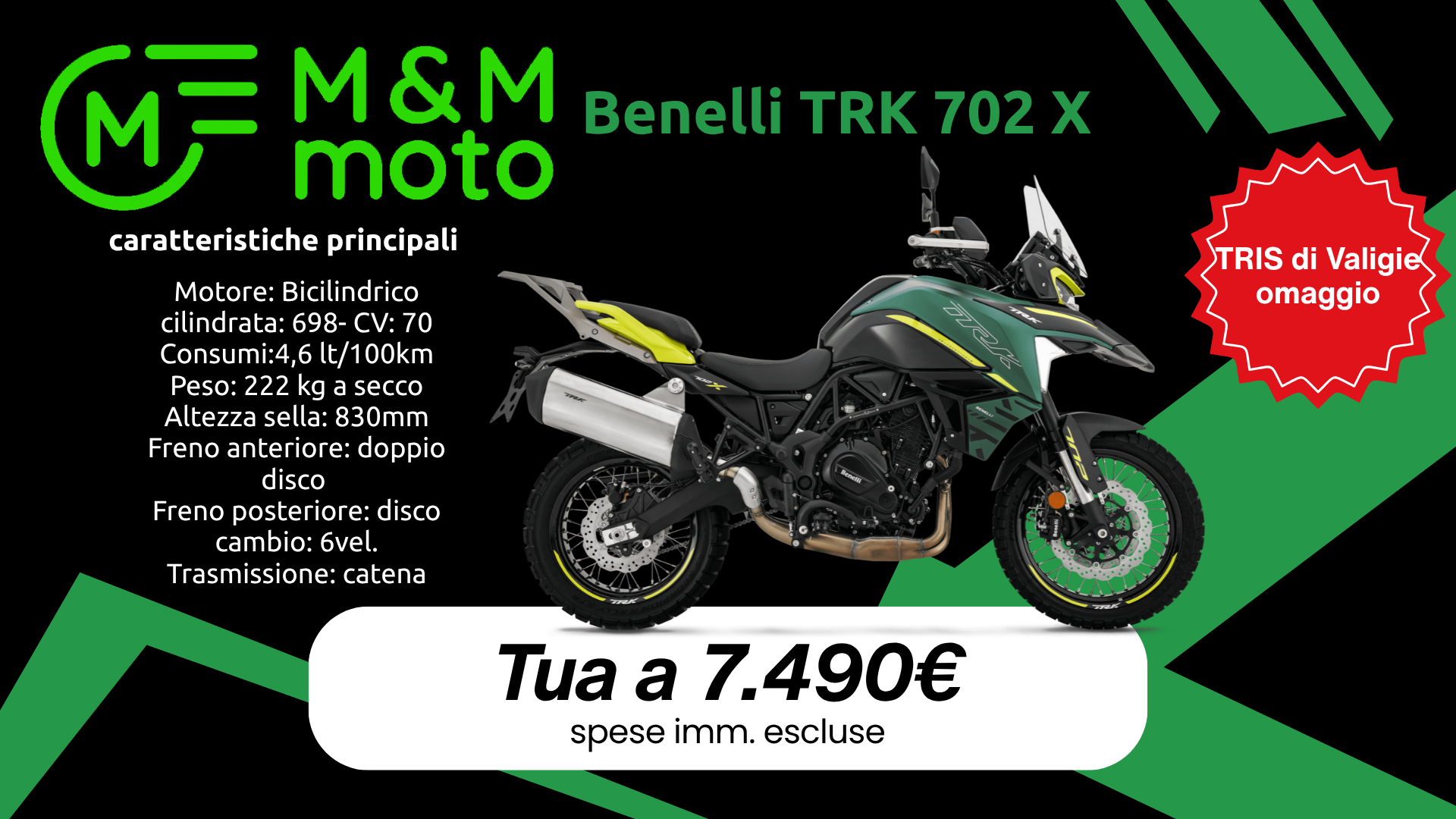 benelli trk 702 mm moto