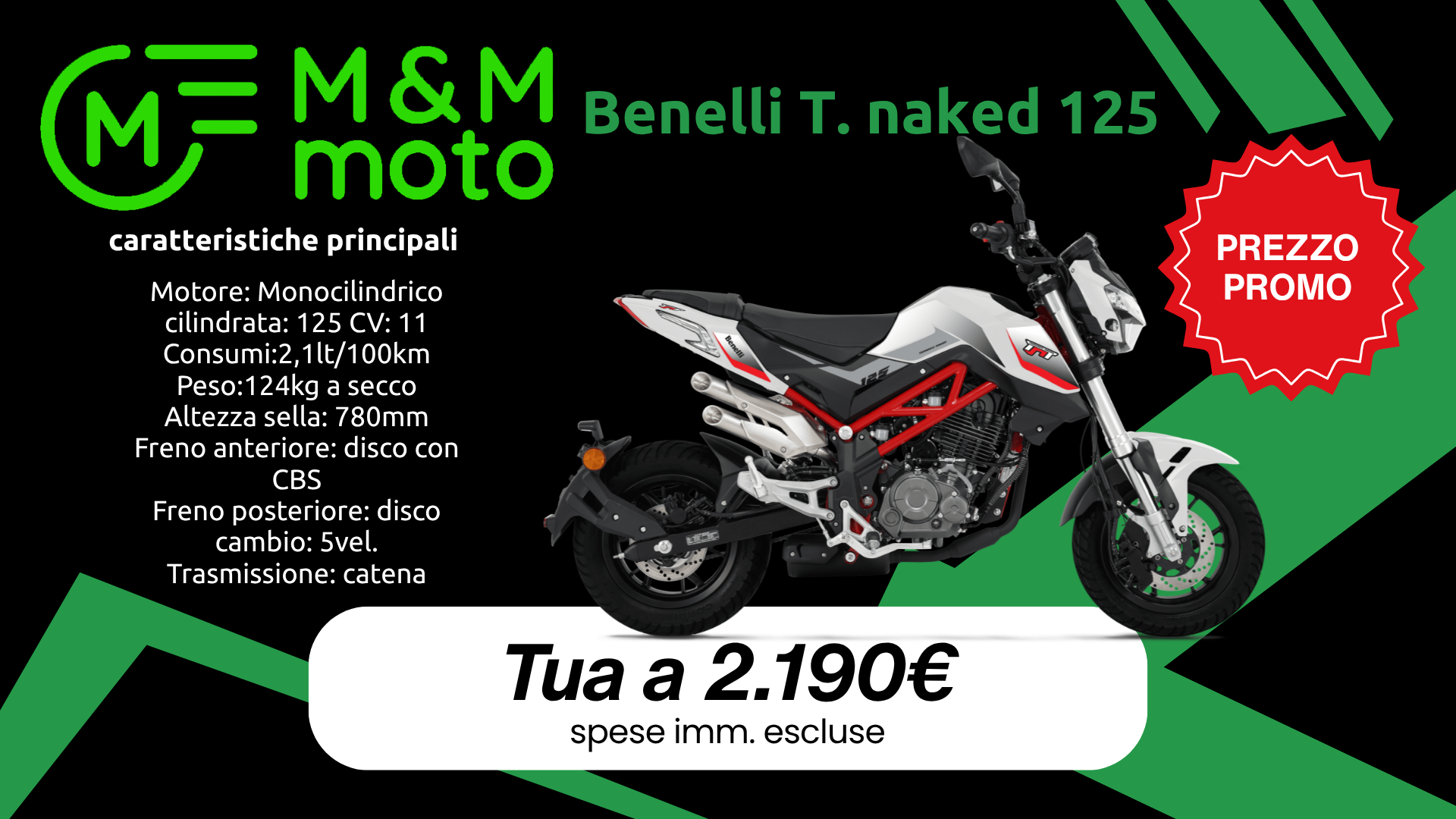 Benelli Tornado naked 125 mm moto